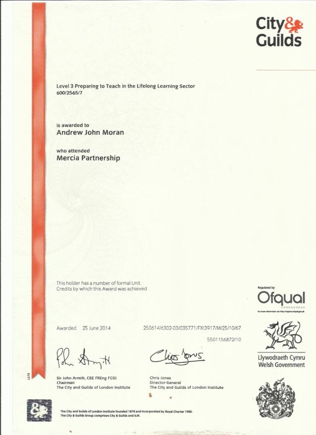 PTLLS Cert 1